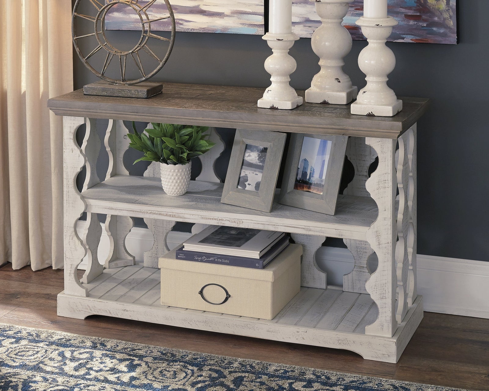 Havalance Gray/white Sofa/console Table T814-5