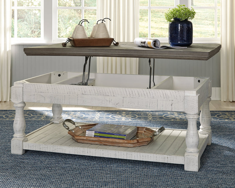 Havalance Gray/white Lift-top Coffee Table