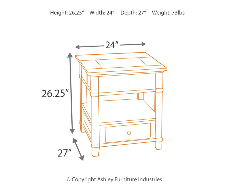 Gately Medium Brown 2 End Tables