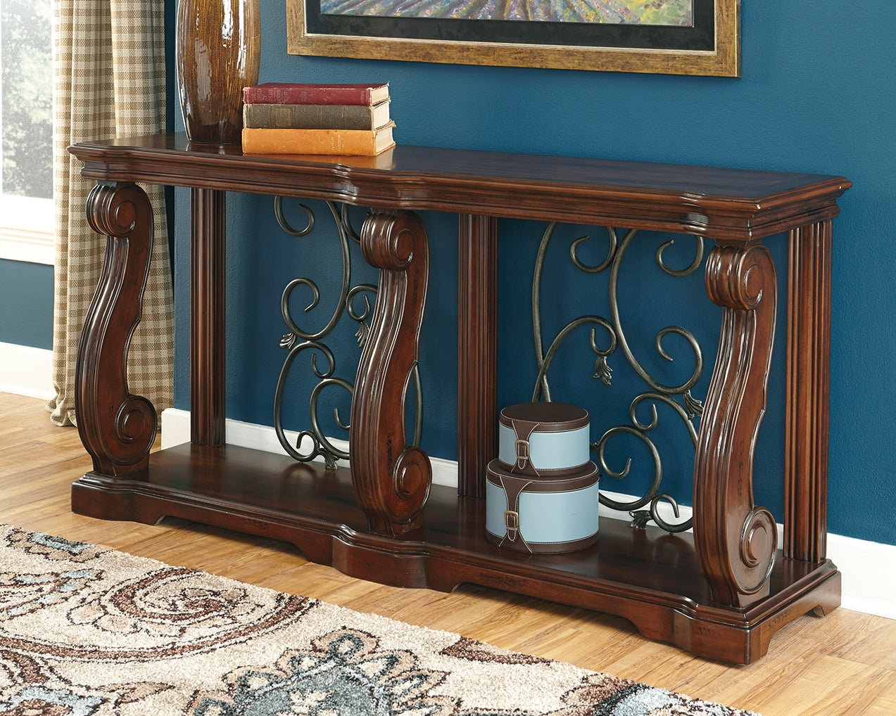 Alymere Rustic Brown Sofa Console Table