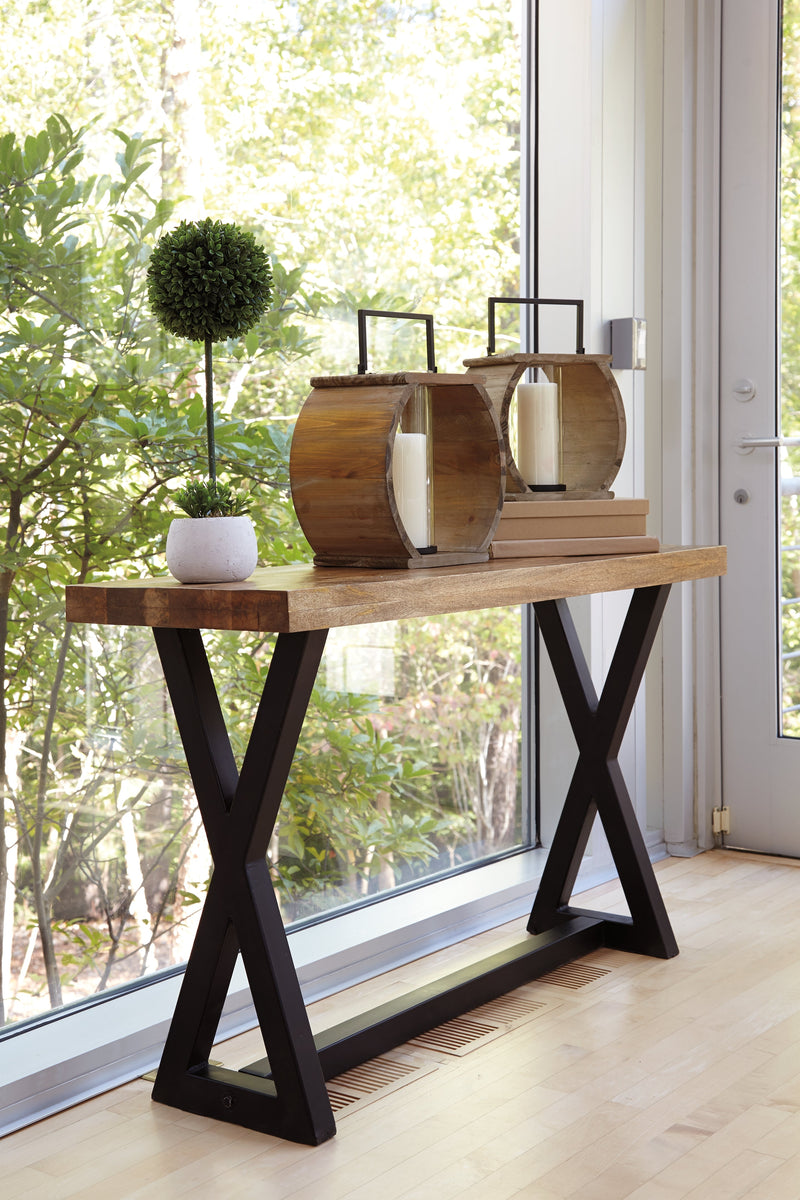 Wesling Light Brown Sofa Console Table