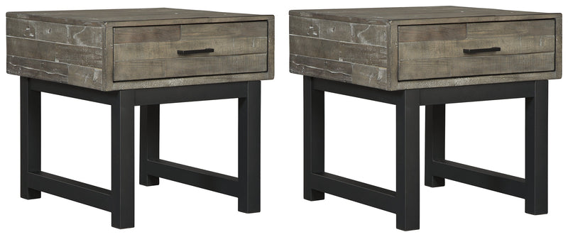 Mondoro Grayish Brown 2 End Tables