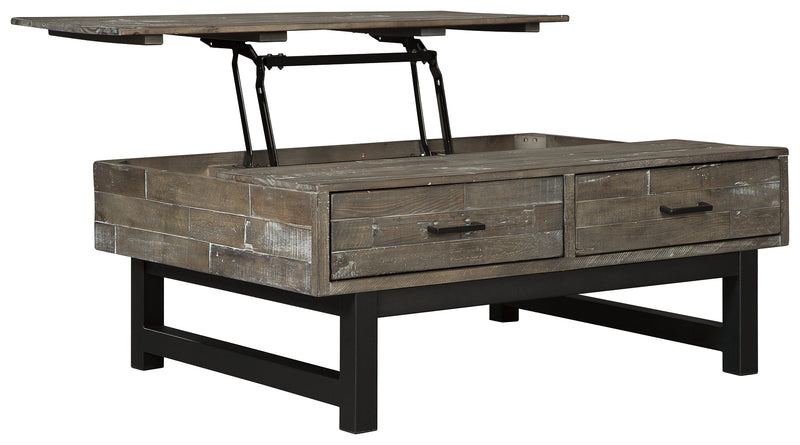 Mondoro Grayish Brown Coffee Table With Lift Top