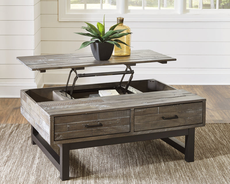 Mondoro Grayish Brown Coffee Table With Lift Top