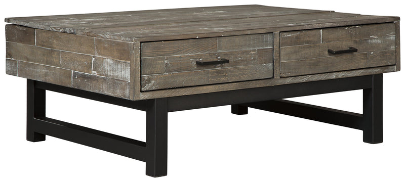 Mondoro Grayish Brown Coffee Table With Lift Top