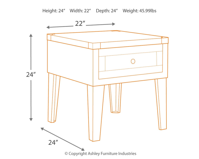 Chazney Rustic Brown End Table