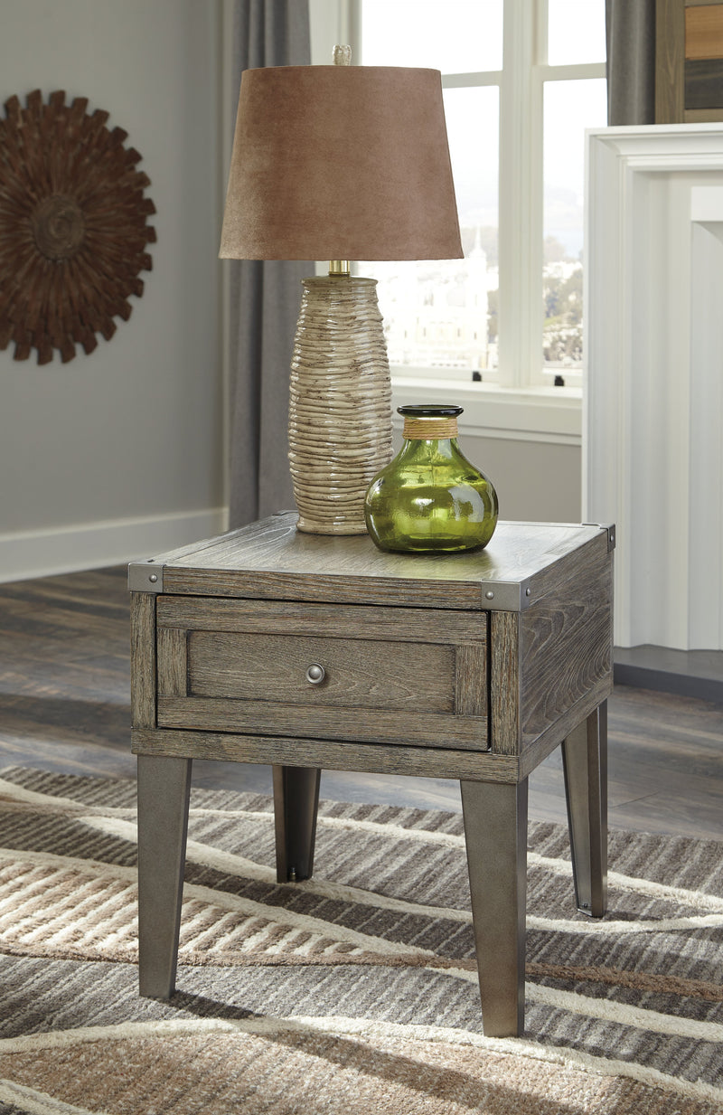 Chazney Rustic Brown End Table