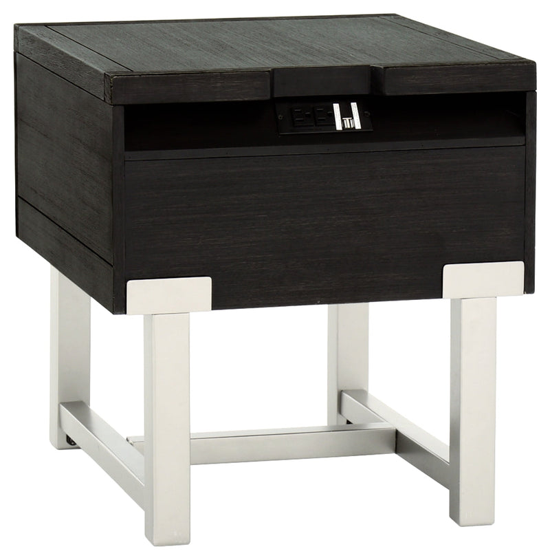 Chisago Black Silver End Table