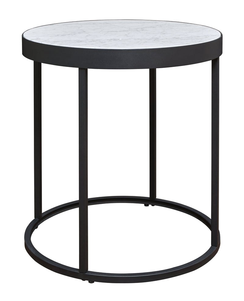 Windron Black White End Table