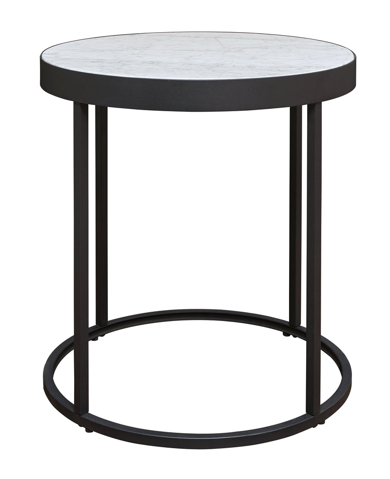 Windron Black White End Table