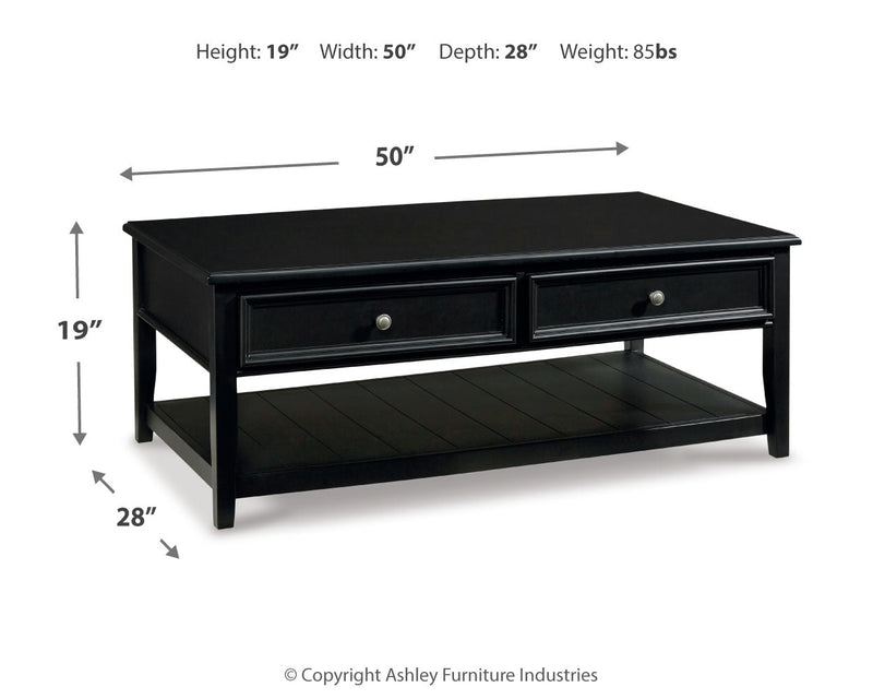 Beckincreek Black Coffee Table