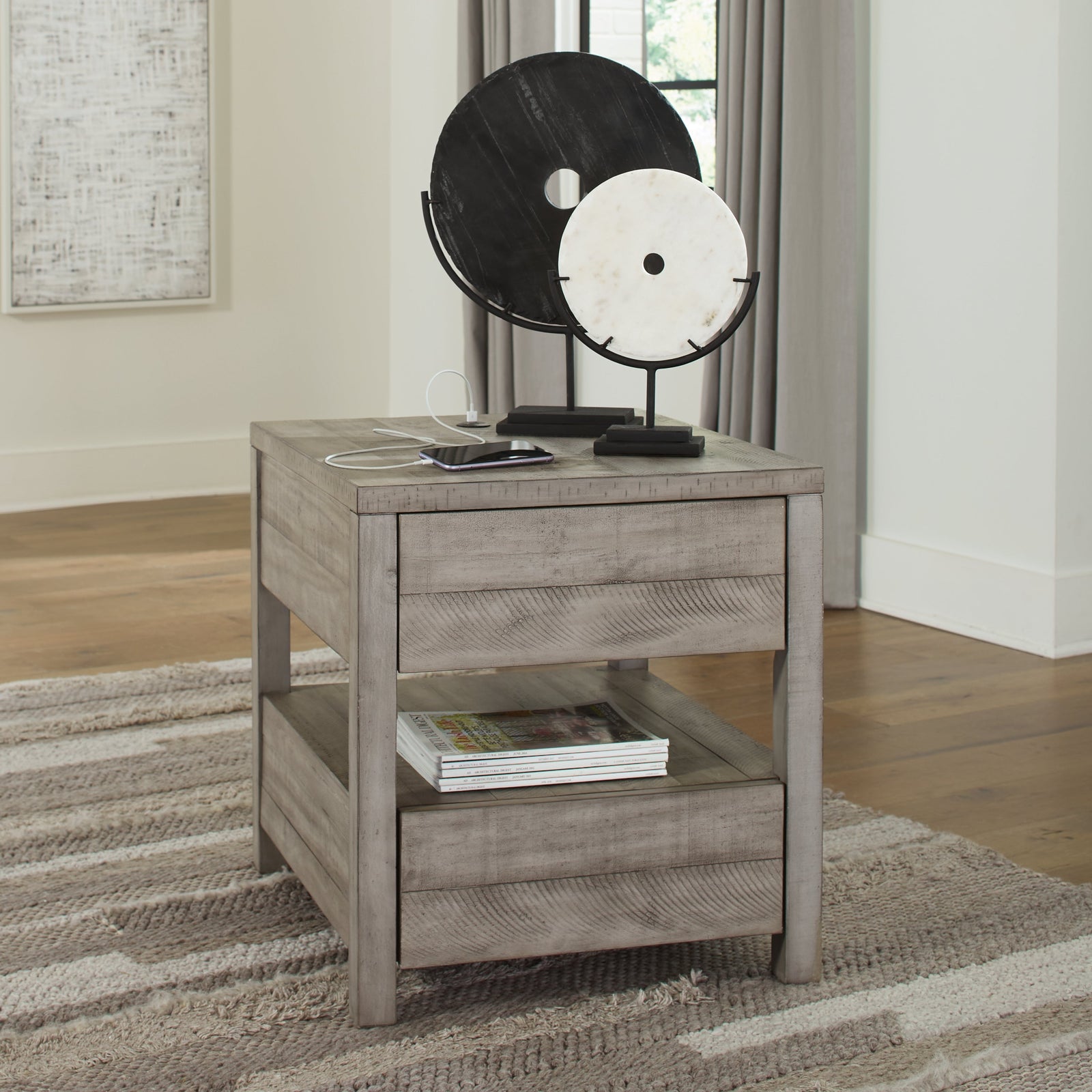 Naydell Gray End Table