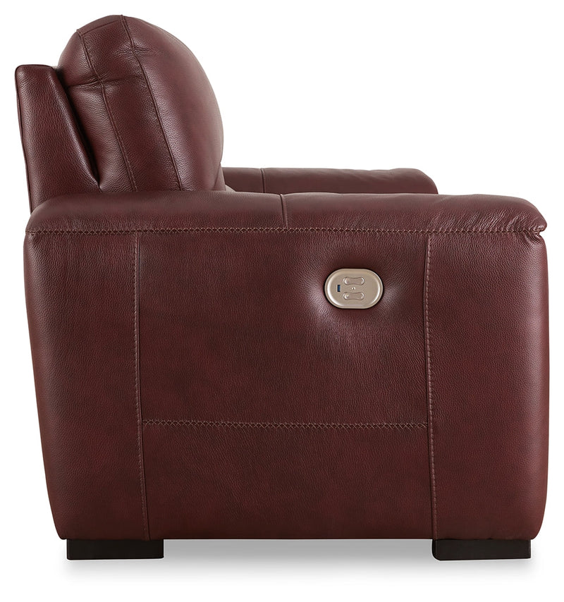 Alessandro Garnet Power Reclining Loveseat With Console