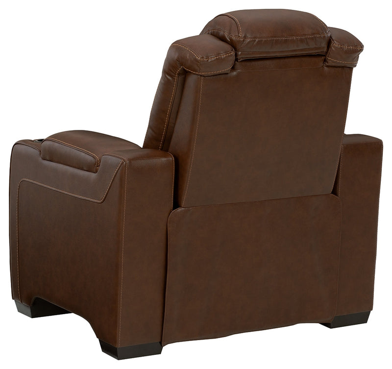 Backtrack Chocolate Leather Power Recliner