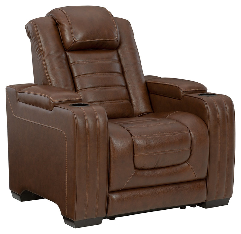 Backtrack Chocolate Leather Power Recliner