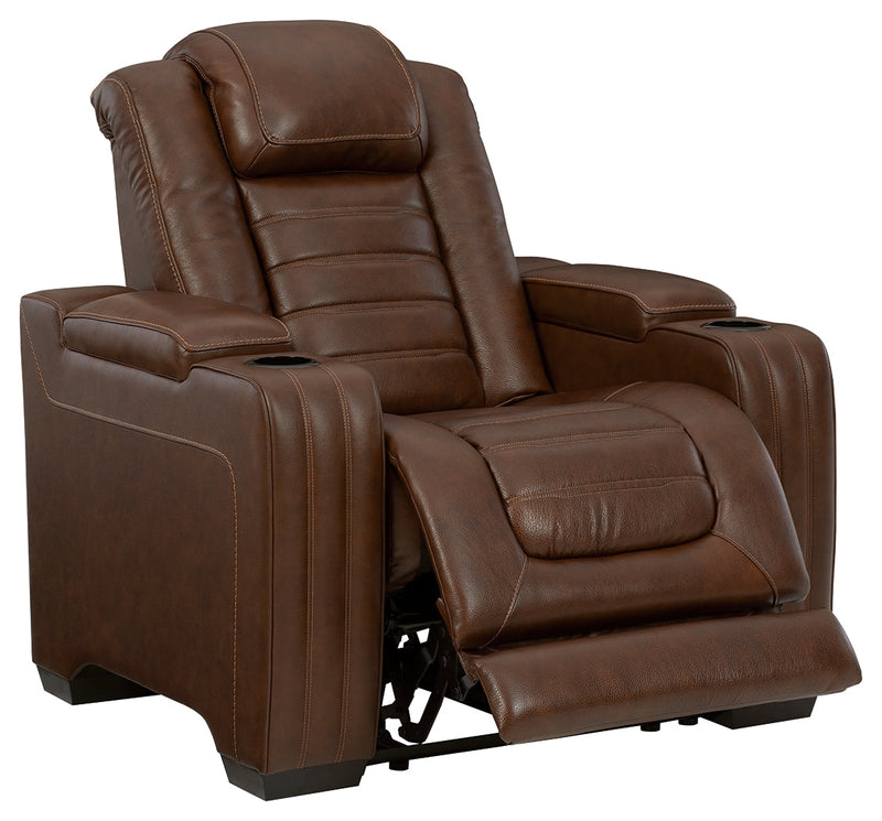 Backtrack Chocolate Leather Power Recliner