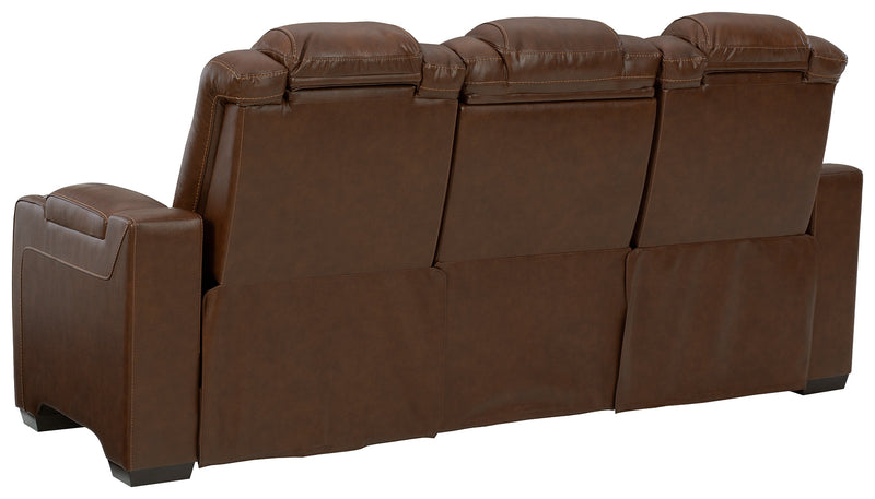 Backtrack Chocolate Leather Power Reclining Sofa