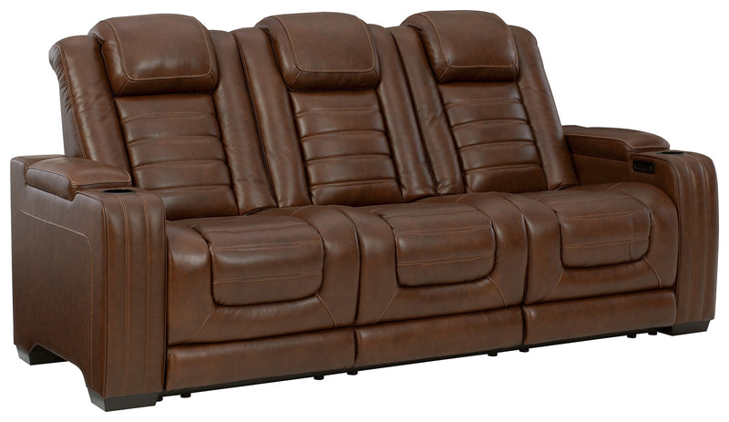 Backtrack Chocolate Leather Power Reclining Sofa