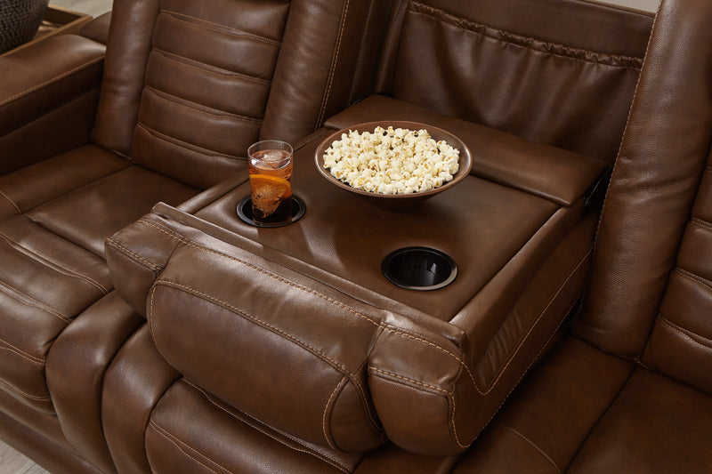 Backtrack Chocolate Leather Power Reclining Sofa