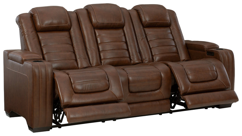 Backtrack Chocolate Leather Power Reclining Sofa