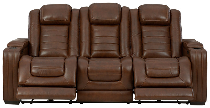 Backtrack Chocolate Leather Power Reclining Sofa