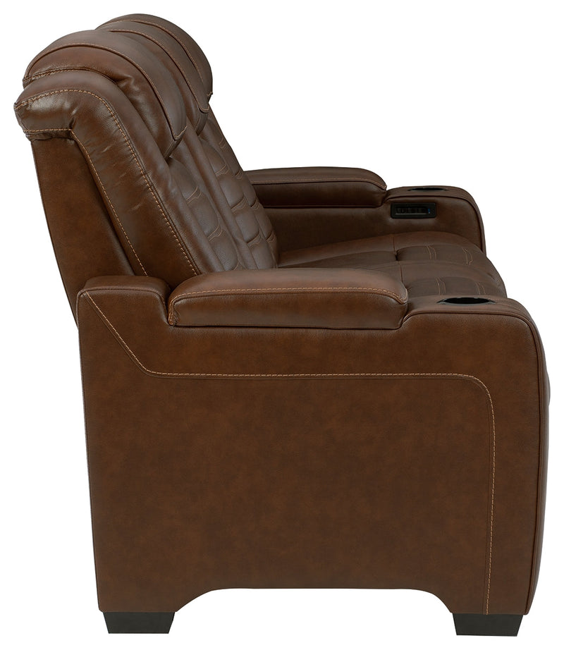 Backtrack Chocolate Leather Power Reclining Sofa