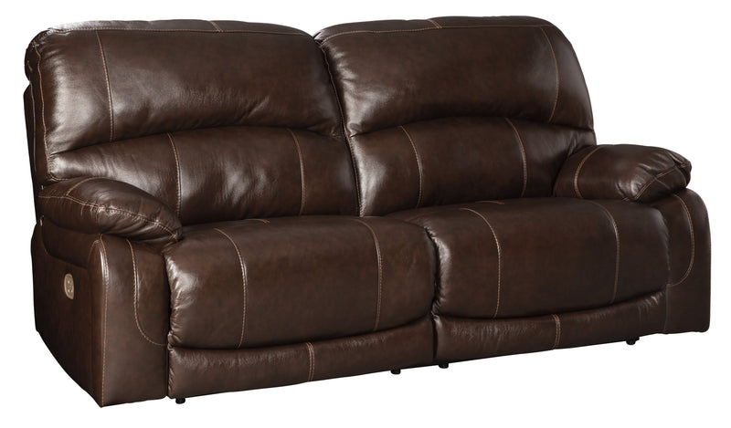 Hallstrung Chocolate Leather Power Reclining Sofa