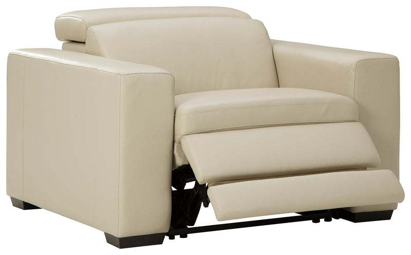 Texline Sand Leather Power Recliner