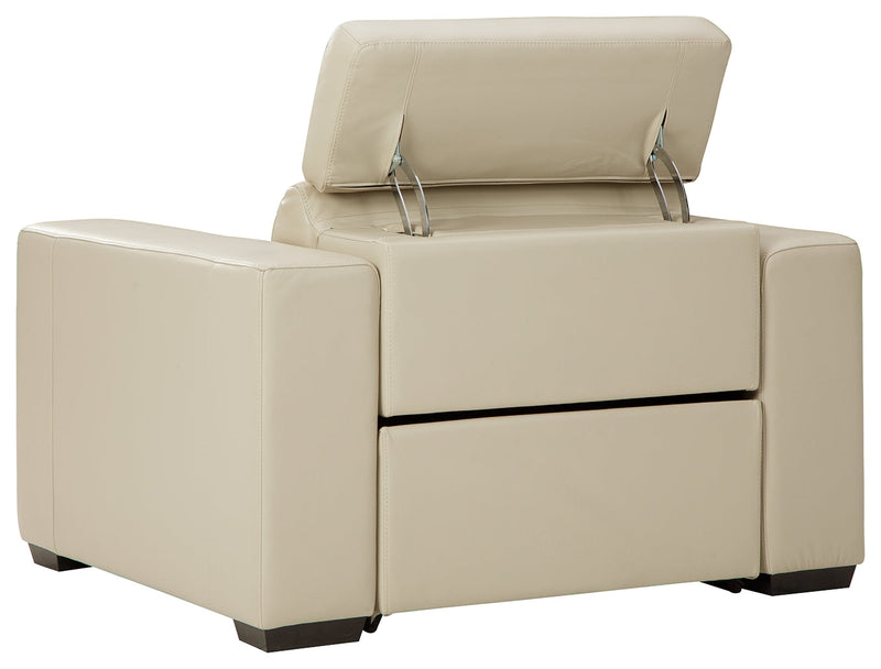 Texline Sand Leather Power Recliner