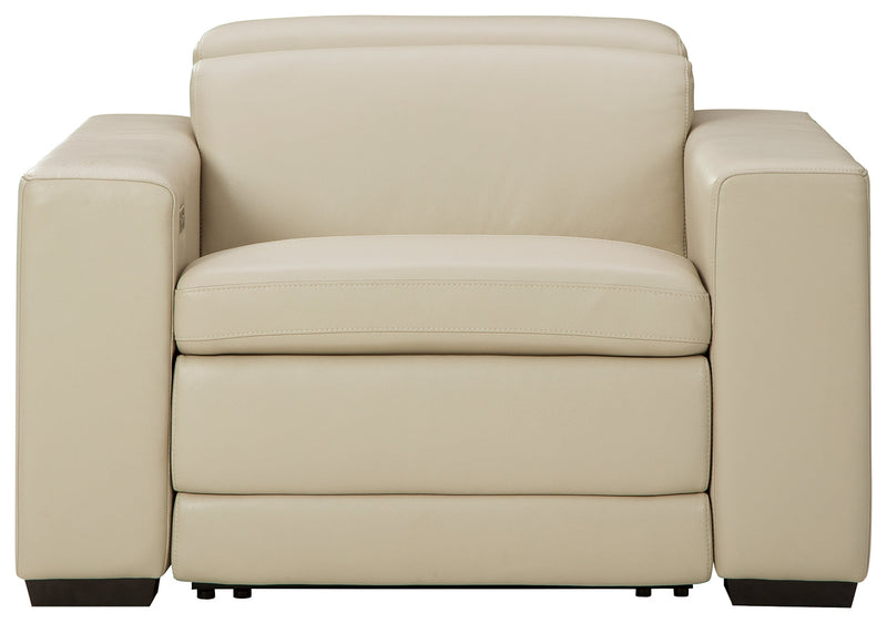 Texline Sand Leather Power Recliner