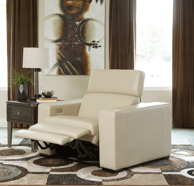 Texline Sand Leather Power Recliner