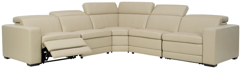 Texline Sand Leather 6-Piece Power Reclining Sectional