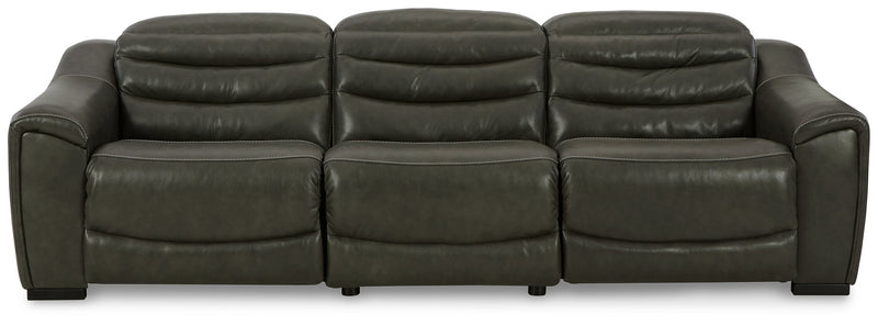 Center Line Dark Gray 3-Piece Power Reclining Sectional