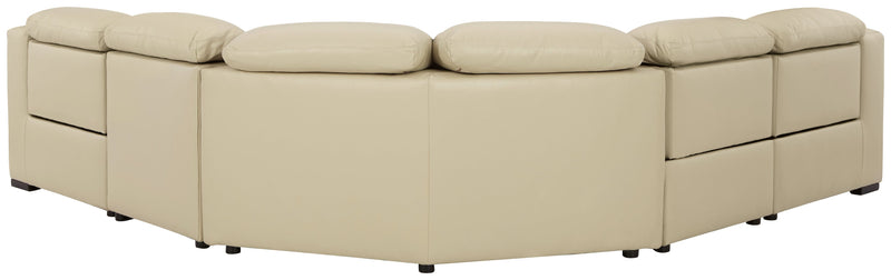 Center Line Cream 5-Piece Power Reclining Sectional