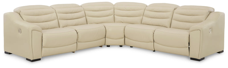 Center Line Cream 5-Piece Power Reclining Sectional