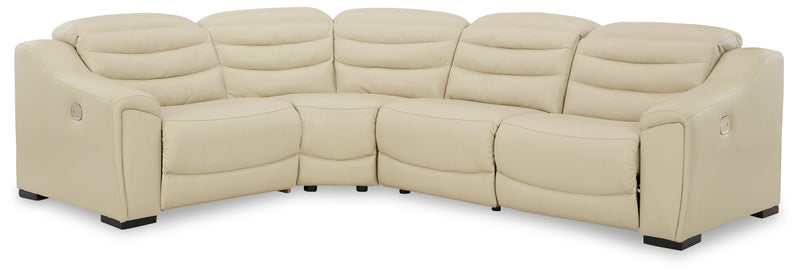 Center Line Cream 4-Piece Power Reclining Sectional