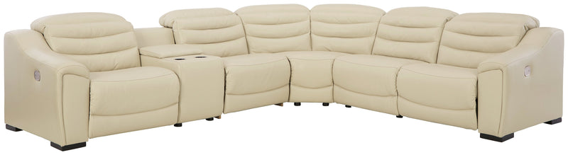 Center Line Cream 6-Piece Power Reclining Sectional