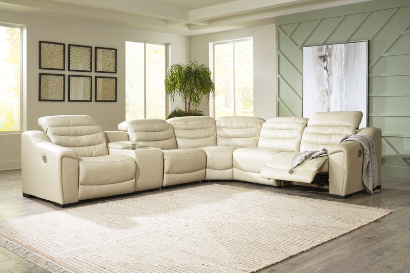 Center Line Cream 6-Piece Power Reclining Sectional