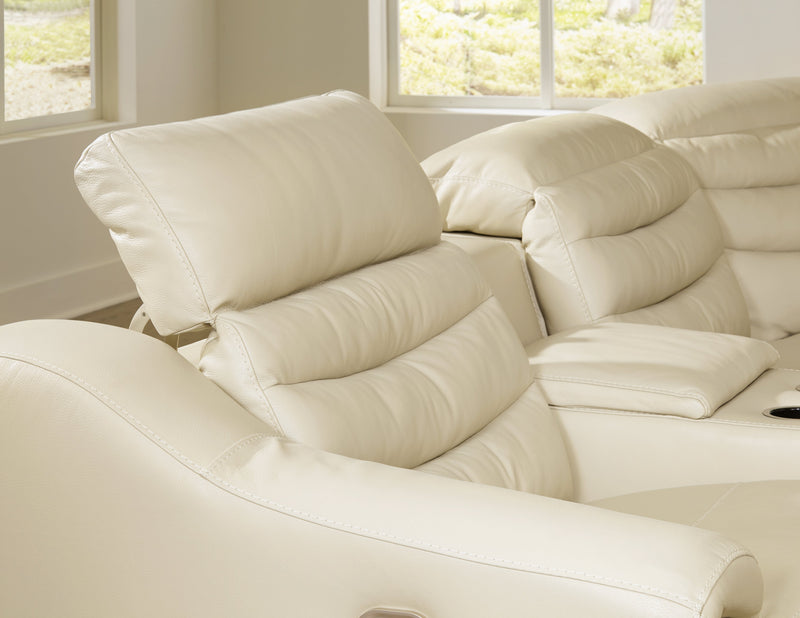 Center Line Cream 6-Piece Power Reclining Sectional