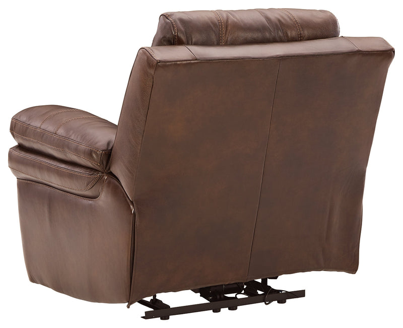 Edmar Chocolate Leather Power Recliner