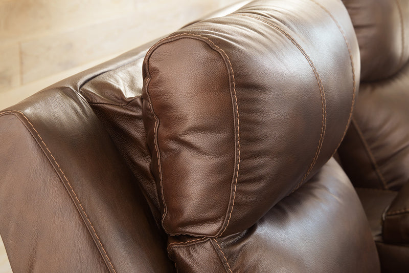 Edmar Chocolate Leather Power Recliner