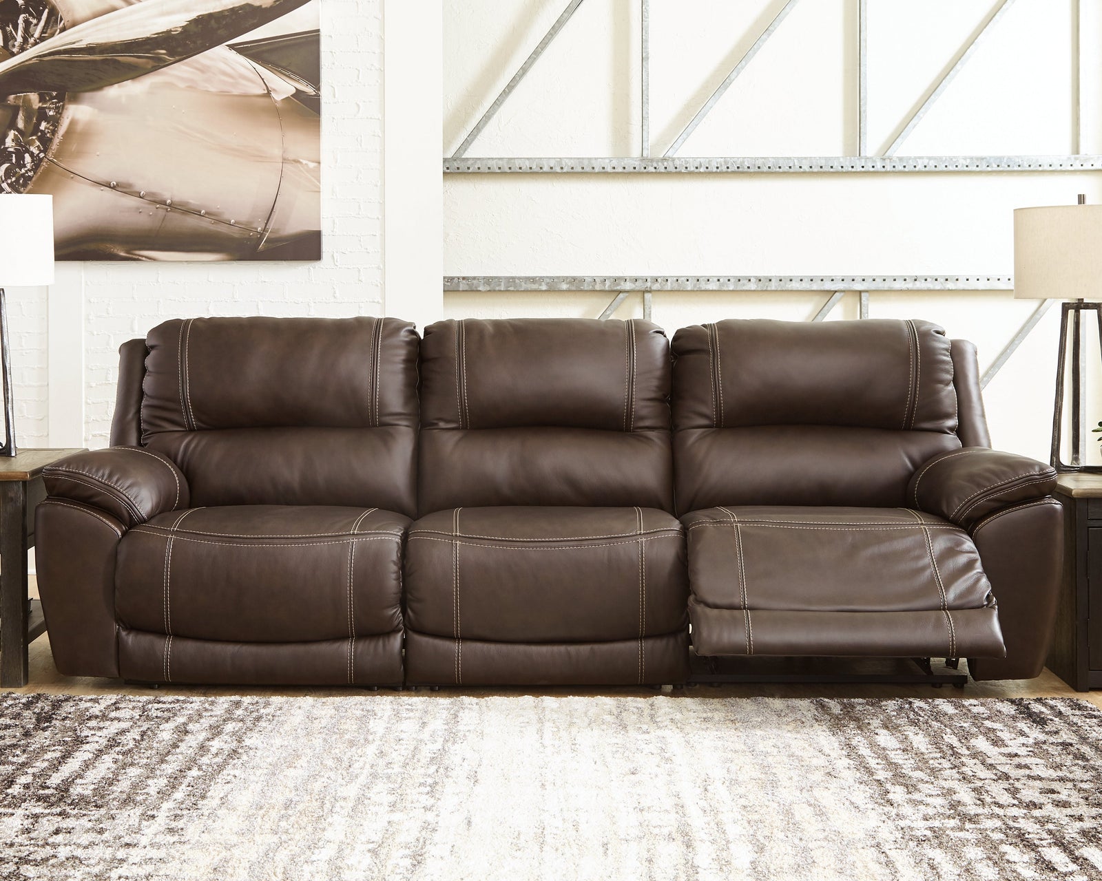 Dunleith Chocolate 3-Piece Power Reclining Sofa