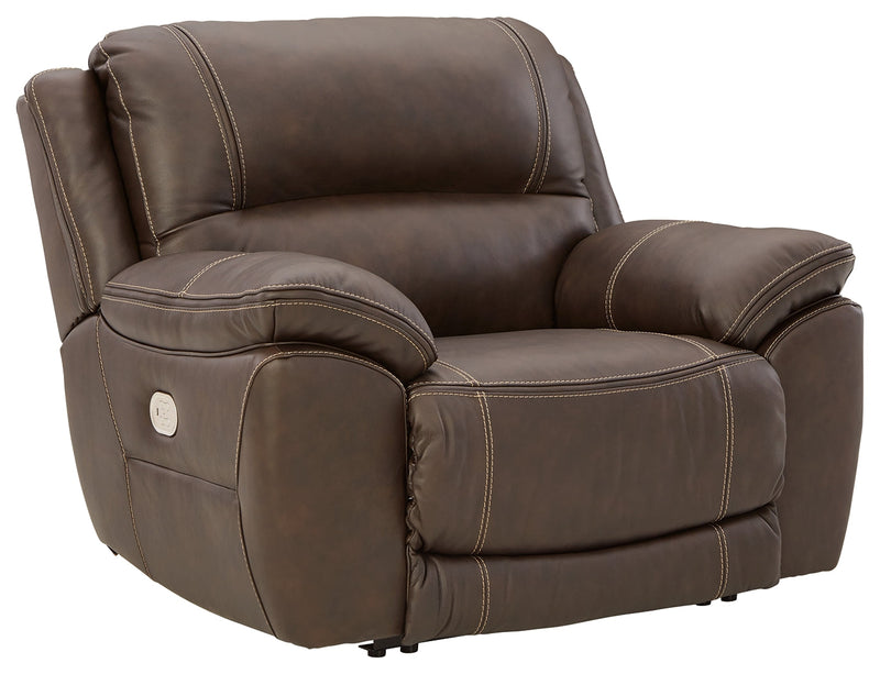 Dunleith Gray Leather Power Recliner