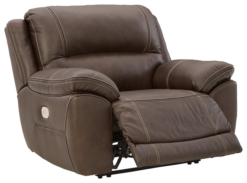 Dunleith Chocolate Leather Power Recliner