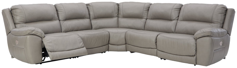 Dunleith Gray 5-Piece Power Reclining Sectional