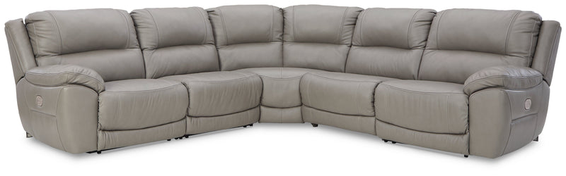 Dunleith Gray 5-Piece Power Reclining Sectional