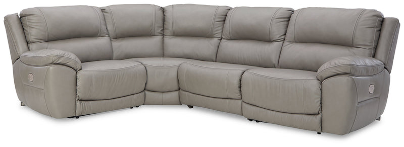 Dunleith Gray 4-Piece Power Reclining Sectional