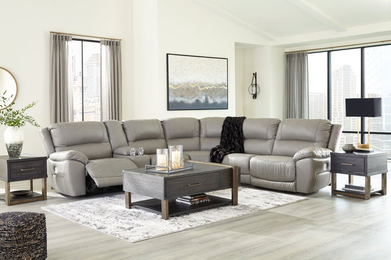 Dunleith Gray 6-Piece Power Reclining Sectional