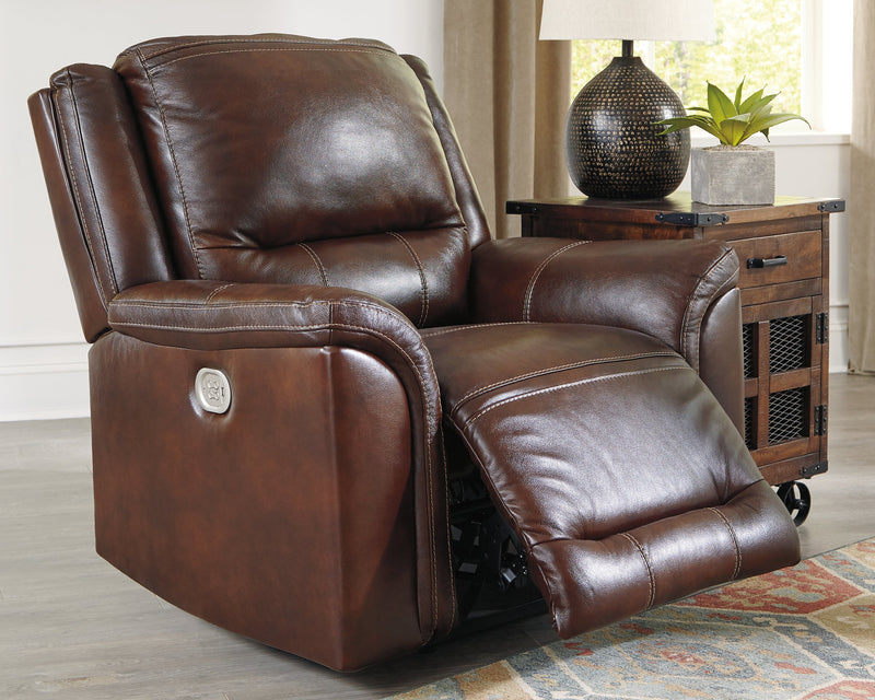 Catanzaro Mahogany Leather Power Recliner