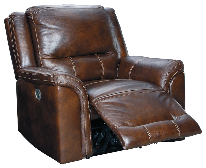 Catanzaro Mahogany Leather Power Recliner